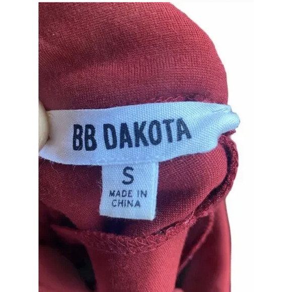 BB Dakota Sheath Dress Womens Small Red Sleeveless Mock Neck Knit Short Zip - Picture 5 of 10